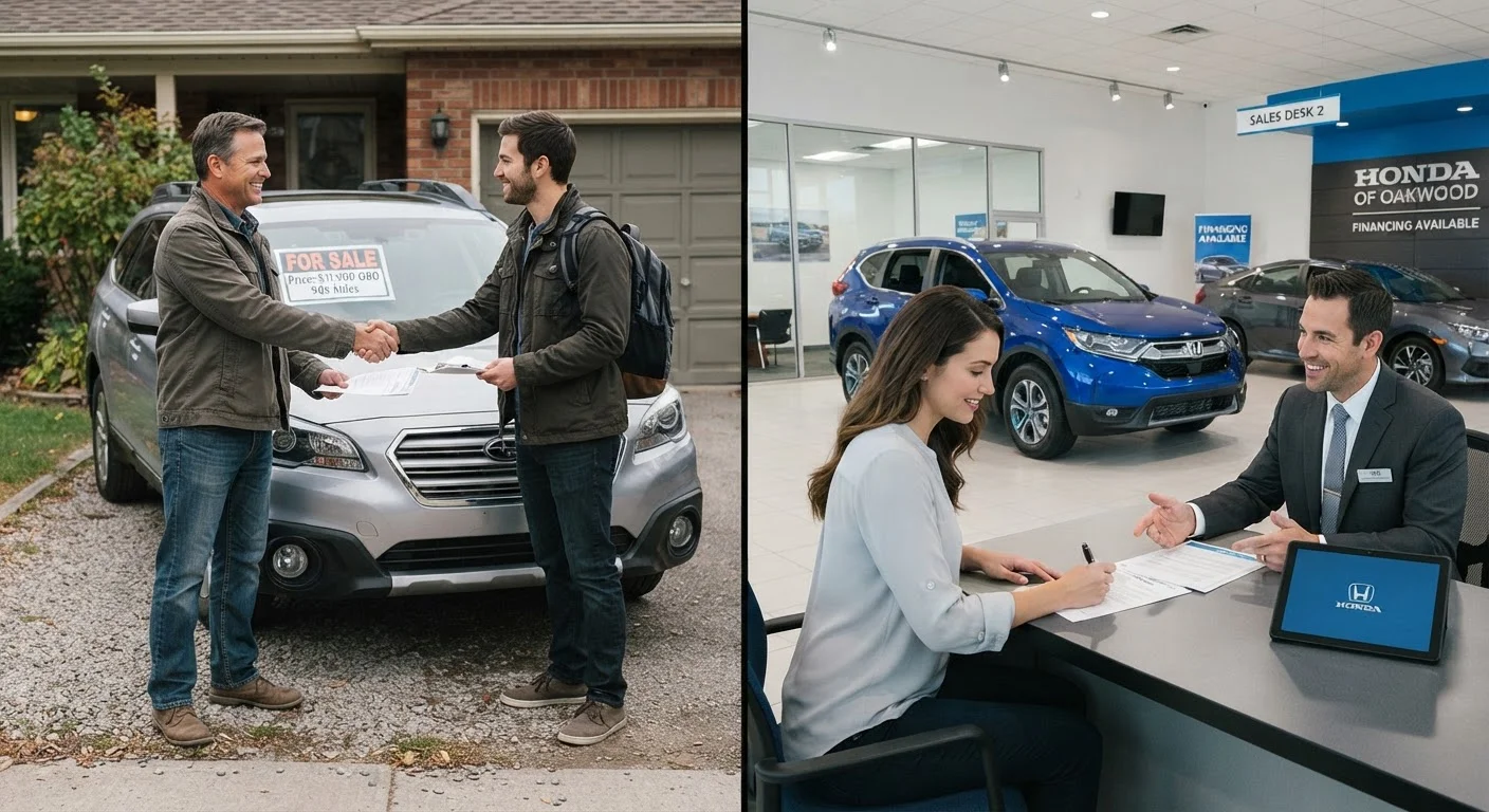 Private Seller vs. Dealership: What Changes When You Buy from Each