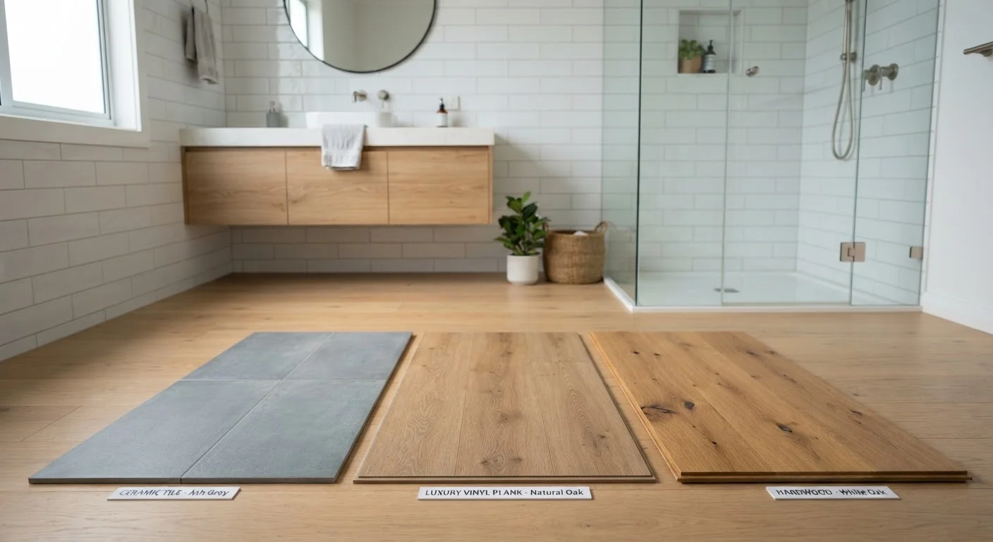 Tile, Luxury Vinyl, and Hardwood in Wet Areas: Weighing Your Flooring Options