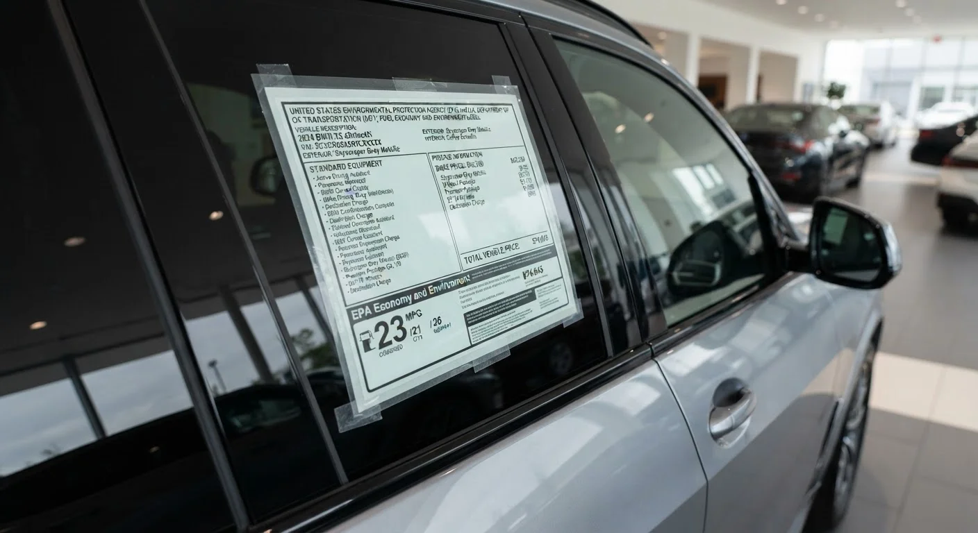 What the Window Sticker on a New Car Is Actually Telling You